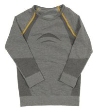 Šedé vzorované thermo triko Lupilu