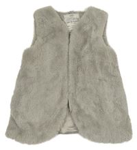 Šedá kožešinová podšitá vesta M&S