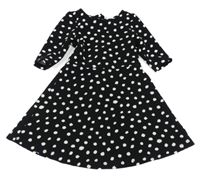 Černé puntíkaté šaty C&A