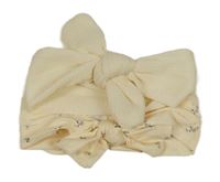 2x čelenka - smetanová květovaná + smetanová s mašlí 