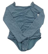 Šedomodré třpytivé tylové body Zara