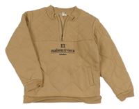 Hnědá prošívaná mikina s nápisem River Island