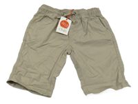 Nové - šedobéžové plátěné kraťasy Miniclub