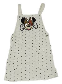 Nové - bílé puntíkaté plátěné laclové šaty s Minnie George