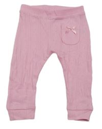 Růžové perforované lehké tepláky 