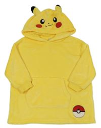 Žlutá plyšová oversize domácí mikina s Pikachu C&A