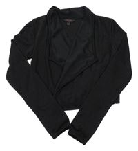 Černý lehký crop cardigan 