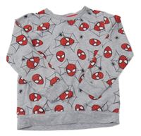 Šedé pyžamové triko se Spiderman Marvel
