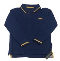 Tmavomodré polo triko s dinem zn. Dunnes Stores