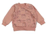 Růžová mikina s králíčky