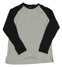 Šedo-černé triko Next