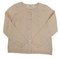 Světlerůžový propínací svetr H&M