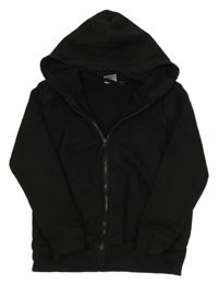 Černá propínací mikina s kapucí 