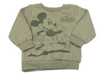 Khaki mikina s Mickeym Primark