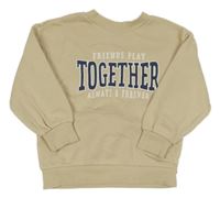 Béžová mikina s nápisem H&M