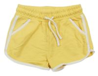 Žluto-bílé teplákové kraťasy Primark