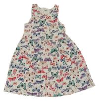 Bílo-barevné šaty s motýlky H&M