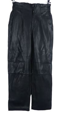 Dámské černé koženkové culottes kalhoty River Island 