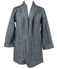 Nové - Dámský tmavomodrý melírovaný kabátový cardigán Dunnes 