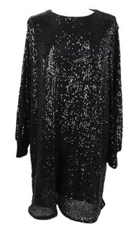 Dámské černé flitrové šaty H&M