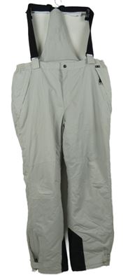 Pánské béžové šusťákové oteplovačky s odepínacími kšandami NKD