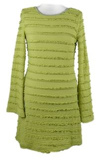 Dámské limetkové šaty s volánky Shein 