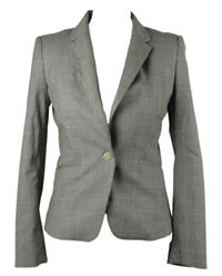 Dámské černo-okrové kostkované sako H&M