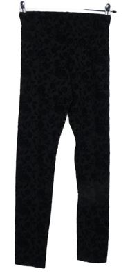 Dámské černé květované legíny Calzedonia
