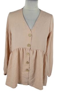 Dámská světlerůžová peplum halenka Primark 