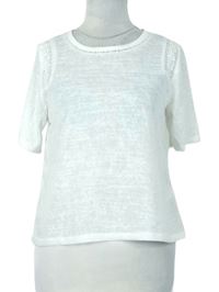 Dámské bílé průsvitné tričko s krajkou H&M