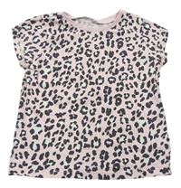 Růžové tričko s leopardím vzorem George
