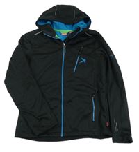 Černá softshellová bunda s kapucí Rossi