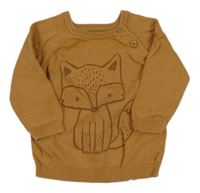 Světlehnědý svetr s liškou F&F