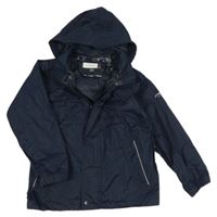 Tmavomodrá šusťáková nepromokavá bunda s kapucí zm. regatta