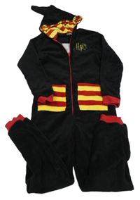 Černá chlupatá kombinéza s kapucí- Harry Potter