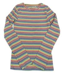 Barevné pruhované žebrované triko Next