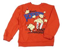 Červená mikina s popcornem H&M