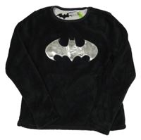 Černá chlupatá mikina s Batmanem