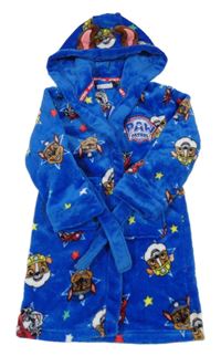 Modrý župan s Paw Patrol a kapucí 