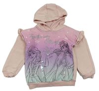 Světlerůžovo-lila mikina s kapucí - Ledové království Disney