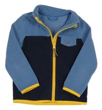 Modro-tmavomodrá fleecová propínací mikina TCM