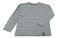 Šedo-modré pruhované triko St. Bernard