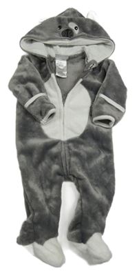 Šedo-bílá chlupatá kobminéza s kapucí- medvěd