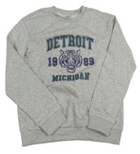 Šedá melírovaná mikina s nápisem Lily & Dan