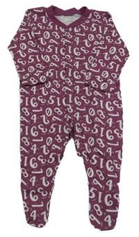 Fialový overal s čísly Matalan