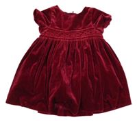 Vínové sametové šaty M&S