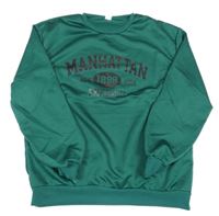 Tmavozelená mikina s nápisem Shein