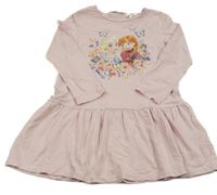Světlerůžové bavlněné šaty - Ledové království H&M