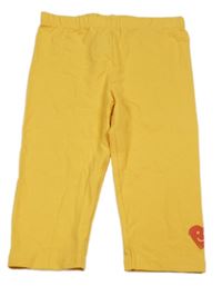 Pomerančové capri legíny se srdíčkem