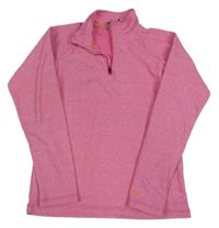 Růžová melírovaná fleecová funkční mikina TRESPASS